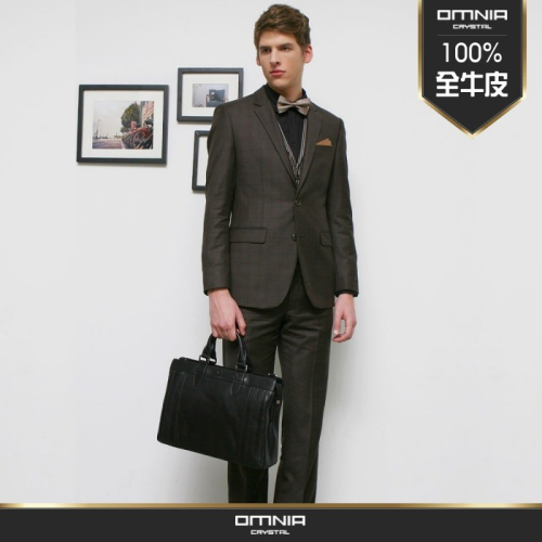 【WHOSE BAG】韓國OMNIA GLORIA頂級牛皮商務包 真皮公事包 手提包 側背包 男包 NO.MB5012