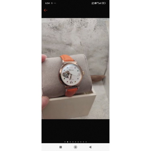 背透 原$17,000 機械錶 SEIKO LUKIA 鏤空 愛心 迪士尼配色 藍寶石 10atm 玫瑰金精工正品