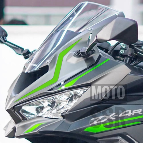 川崎 ZX-4R ZX-4RR 整流罩拉花貼紙 前頭罩貼紙 前擋風貼紙 400CC 四缸黃牌