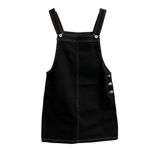 ❮近新❯ 日本 Heather 牛仔褲裙 黑 Jumper Skirt/Overalls F 吊帶褲 吊帶裙 牛仔褲