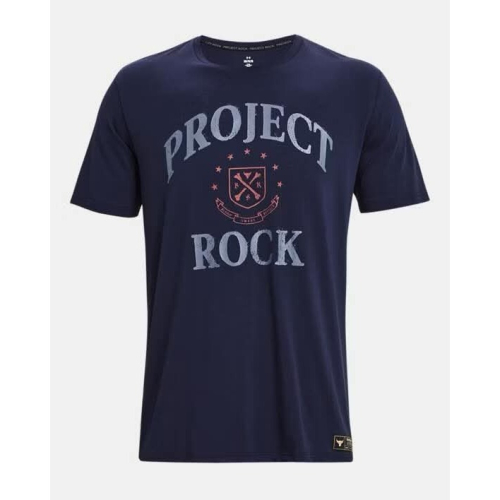 男子 UA Project Rock ST 藍色 巨石強森 短袖T恤 美版偏大 定點1680