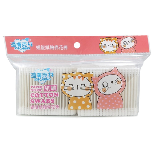 【SOFCARING 適膚克林】螺旋紙軸棉花棒400支(100支x4袋裝)【1892】
