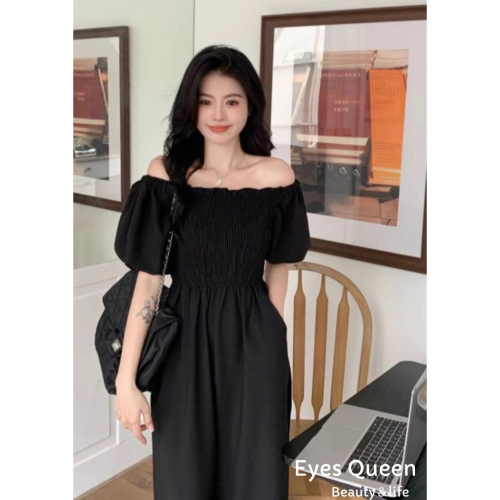 [Eyes Queen]現貨 方領連身寬褲 一字領連身寬褲 連身褲 一字領連身長褲 寬褲 連身闊腿褲 連身長褲
