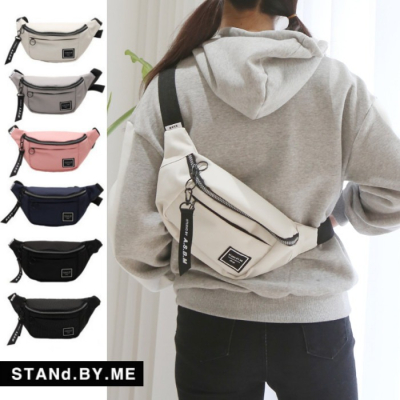 側背包 男女包 正韓STANd.BY.ME 스트랩帆布斜背包胸包 NO.SBM236