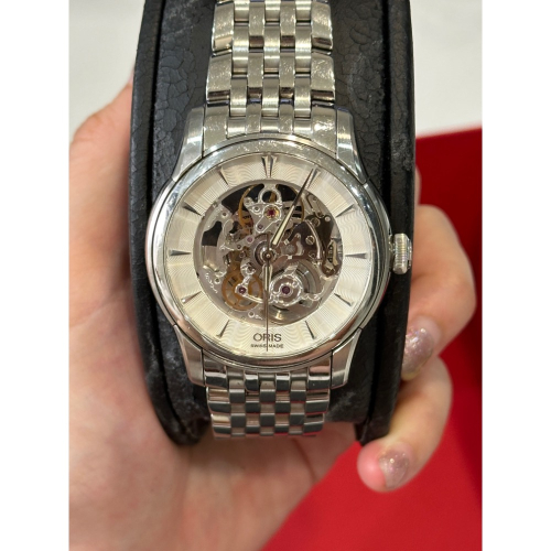 8.5成新-ORIS 雙鏤空機械腕錶 40mm