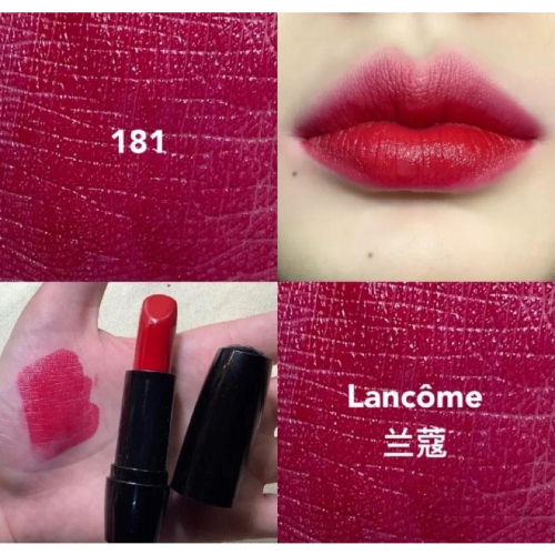 [全新美國官網購入正品］LANCOME 蘭蔻 color design 唇膏口紅 181 正紅色Red Stiletto