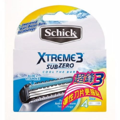 【Schick舒適牌】－附發票－超鋒3 刮鬍刀片 4入