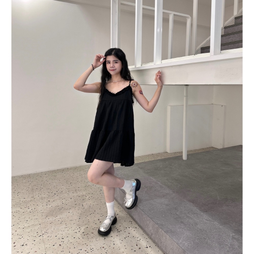 CHiAO_ 蘿莉女孩細肩小洋裝(肩帶可調）（韓國帶回/中國製）