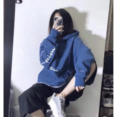 出清特價 現貨M Champion 兩色 手臂 logo 刺繡 長袖 連帽 帽T