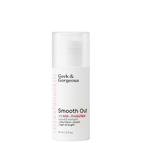 ? Geek & Gorgeous Smooth Out：12% AHA 高效果酸精華，一夜煥膚、啟動膠原、淡化暗沉