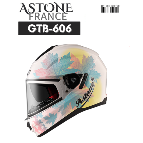 ASTONE GTB-606 BG7 楓葉彩繪新上市 內墨鏡 全罩安全帽