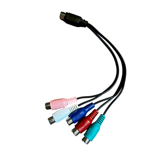 ❮近新❯ S-Video 轉RCA 色差分量YPbPr 視訊轉接線 9針S端子轉RCA*5轉換線 長23cm