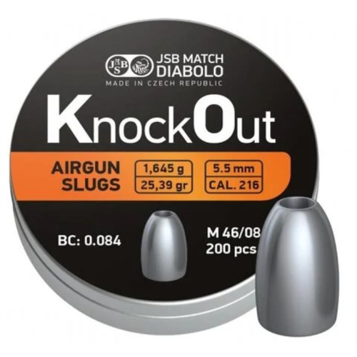 {{布拉德模型}} JSB Match Diabolo KnockOut .22/5.5mm 1.645g 專業鉛彈