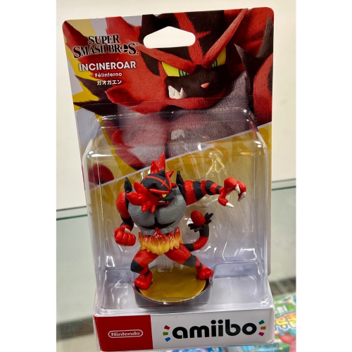 AMIIBO SWITCH 任天堂明星大亂鬥 熾焰咆哮虎 INCINEROAR 全新品［士林遊戲頻道］
