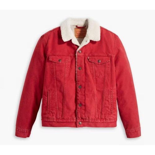 限時優惠【羊絨裡毛領M-XL號】美國LEVI S Sherpa Trucker Jacket 深藍 黑 紅 丹寧牛仔外套