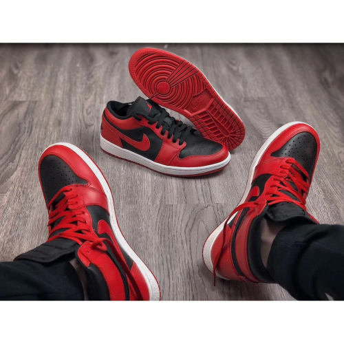 Air Jordan 1 Low Varsity Red 553558-606 AJ1 低筒 黑紅 反轉黑紅