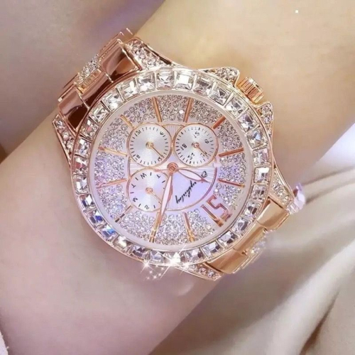 玫瑰金滿天星手錶