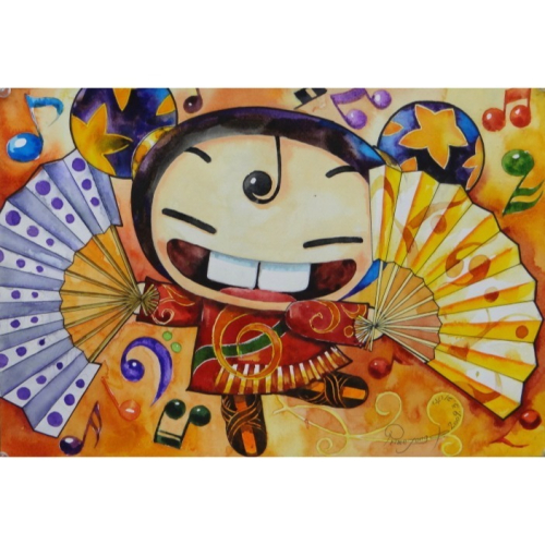 噗卡魚耀舞扇