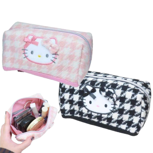 過生活IP訂購 三麗鷗 HelloKitty 凱蒂貓 化妝包 千鳥格 6J17