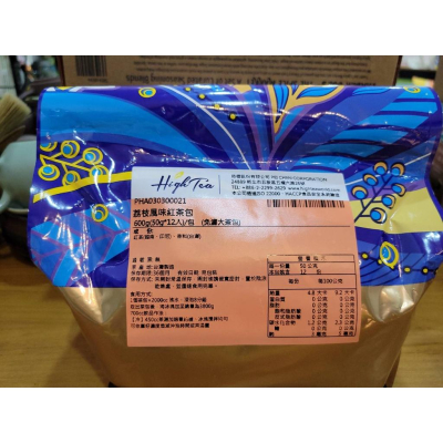 【澄韻堂】荔枝風味紅茶包600 克/50gX12入/袋-芳第/伂橙/商用免濾大茶包- 荔枝果香帶有淡雅花香，好沖泡不澀口