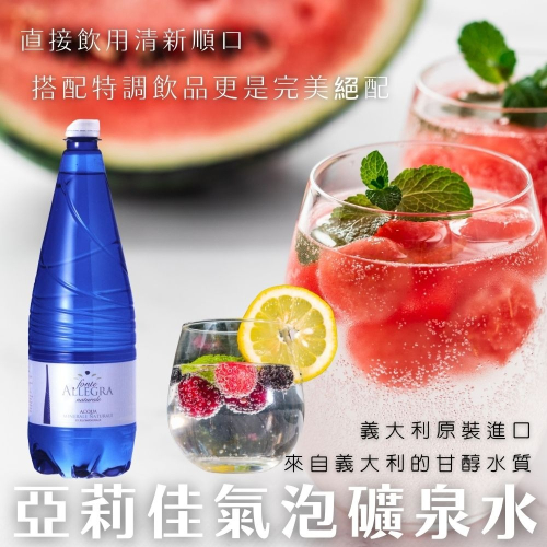 亞莉佳微氣泡礦泉水 1L (12罐/整箱販售)