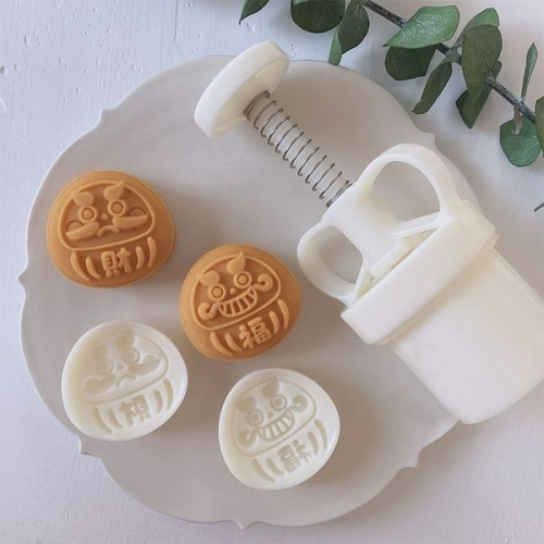 ◎20g/50g◎立體達摩造型月餅模(1桶+2花片)/食品級手工模/冰皮月餅模/綠豆糕模