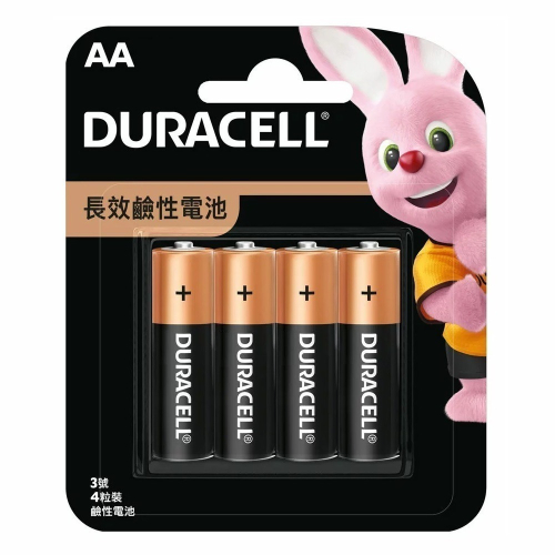 【現貨附發票】Duracell 金頂 鹼性電池 3號4入 /卡