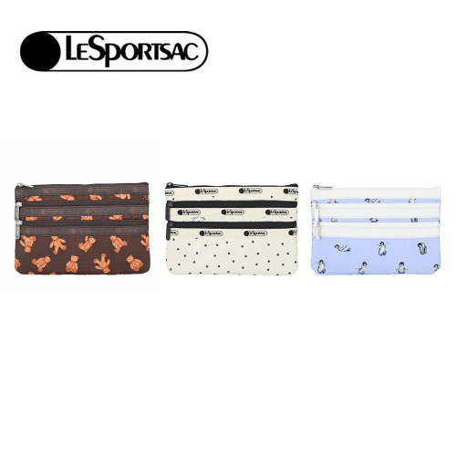 LeSportsac 2025冬季新品 3-Zip Cosmetic 三層拉鍊化妝包(7158)