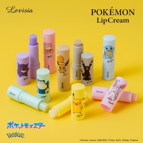 Lovisia × Pokémon 聯名潤唇膏｜寶可夢護唇膏 保濕不黏膩 可愛角色 日本限定版
