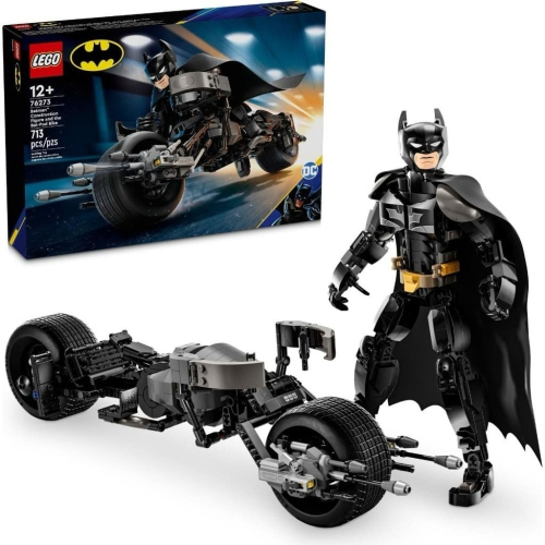 二手已組 近全新 樂高 LEGO 76273 超級英雄 蝙蝠俠及蝙蝠摩托車 機車