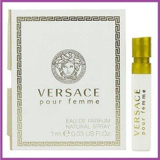 Versace 凡賽斯 pour femme 同名 經典女性淡香精 1ML 容量1ml，皆全新，稀有的凡賽斯同名女性