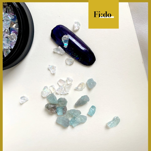 現貨實拍｜美甲天然石 不規則幻彩水晶石飾品 日系透明碎石素材 天然碎石 美甲飾品 鑽飾 立體天然石 透光石 素材