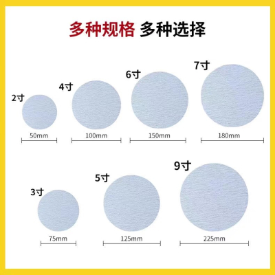 台灣現貨?5吋砂紙?125mm ?圓盤砂紙植絨 ?240#-1000#