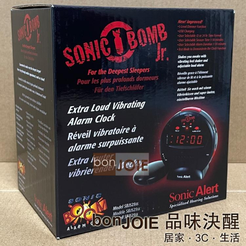 Sonic Alert SBJ525SS 震動鬧鐘 含振動器 Boom Bomb Jr. 音波炸彈
