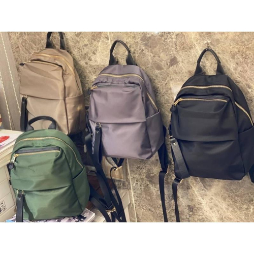 韓國??空運～?韓國尼龍後背包～❤️質感牛皮配尼龍後背包～旅行包～媽媽包～尼龍