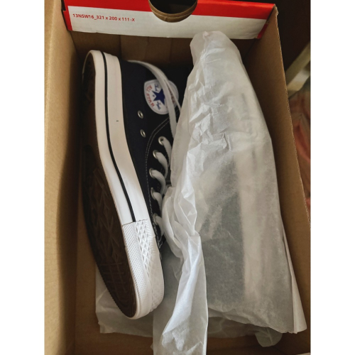 Converse 高筒帆布鞋 深藍 38號