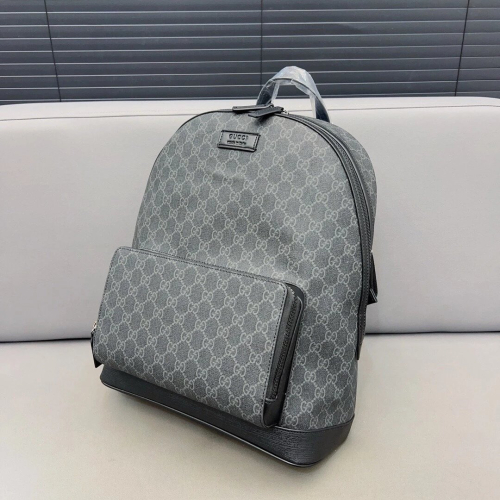 GUCCI包包 古馳雙肩包 大容量男女通用背包 學生書包 商務通勤後背包 休閒包 多隔層筆電背包 經典老花印花背包