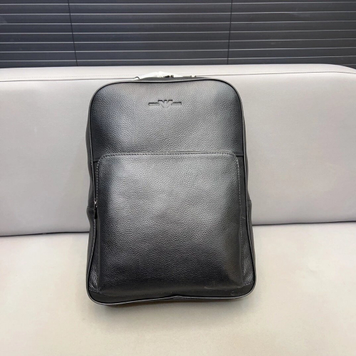 Armani阿瑪尼雙肩包 牛皮背包 男生雙肩後背包 大容量休閒包 商務出差旅行包 多隔層筆電背包 學生書包 經典百搭男包
