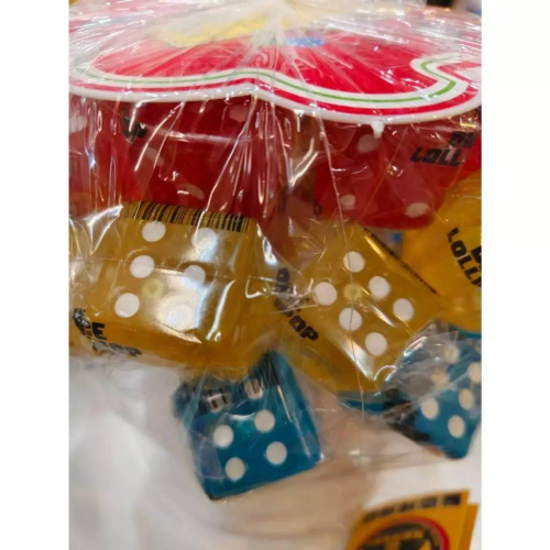 骰子造型棒棒糖 單包 馬來西亞 日日旺 DICE LOLLIPOP 骰子造型棒棒糖 骰子糖 .