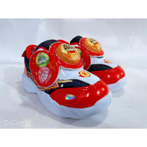 金英鞋坊2館 POLI 羅伊 男童電燈運動鞋(台灣製造) 21232-紅 超低直購價390元 全新有燈