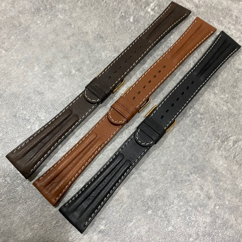 現貨 全新 法國 法國製 ?? COBRA 皮錶帶 黑色 咖啡色 棕色 深棕 18MM 修身 12MM 錶帶 絕版