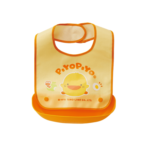 黃色小鴨PiYO PiYO 攜帶式食物承接袋防水圍兜 81685