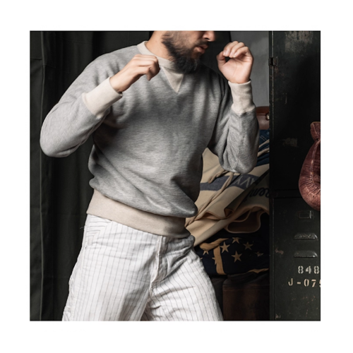 BRONSON 復刻1930S 1ST V-NECK INSERT BOXING SWEATER｜美軍體能訓練用拉克蘭