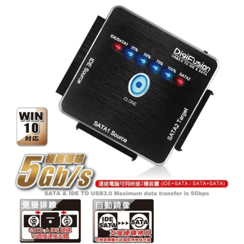 伽利略 專業加強版 SATA＆IDE TO USB3.0 光速線 （U3I-693）