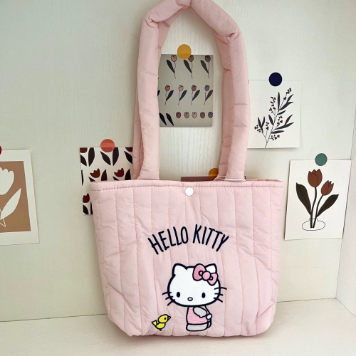正品 kitty羽絨單肩包 手拎包 大容量 托特包