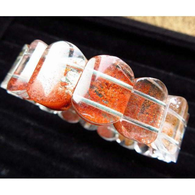 絕美紅黃綠幽靈*極美AAA級18mm彩色幽靈高檔手牌手排手環水晶珠寶玉石寶石首飾飾品專櫃精品
