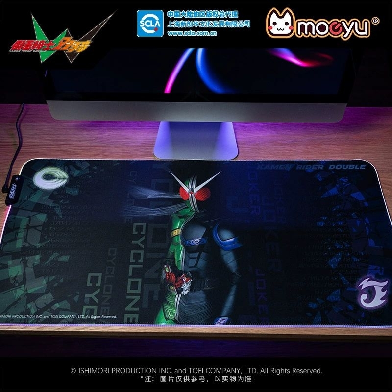 現貨?正版 Kamen Rider 假面騎士 W雙騎 發光鼠標墊 假面騎士 超大 鼠標墊 發光滑鼠墊 超大滑鼠墊 禮物