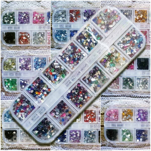西西手工藝材料 25809 精緻水鑽組(多款) 手機殼DIY 小鑽 壓克力水鑽 美甲貼鑽 無膠貼鑽 造型平底鑽 滿額免運