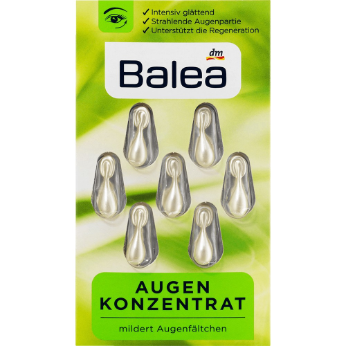 【Balea 芭樂雅】眼部緊緻精華膠囊-綠茶精華(7顆/片/綠色)【5578】