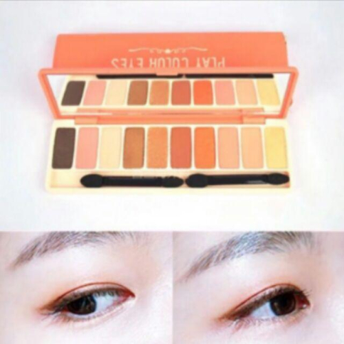 韓妝play color eyes西柚冰淇淋水果十色眼影盤（12ml），粉質細膩，感光微粒